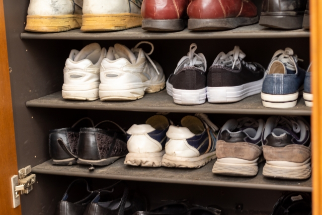 玄関の様々な靴